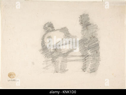 Caricature de deux soldats, dessin, anonyme, italien, 19th siècle, verso, entre 1800 et 1900 Banque D'Images