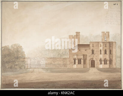 Design pour Bishopsgate Lodge, au château de Windsor, Berkshire dessin de l'architecte anglais et concepteur de jardin Sir Jeffry Wyatville (1766-1840), vers 1820-30 Banque D'Images