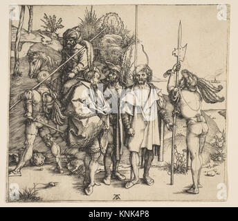 Cinq soldats à pied et un turc monté par Albrecht Dürer (allemand, Nuremberg 1471–1528 Nuremberg), ca. 1495 Banque D'Images