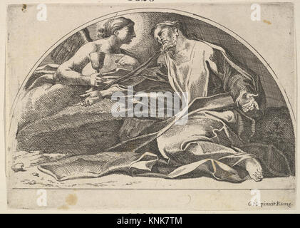 Cette estampe de Robert van Audenaerde, d'après Carlo Maratti, représente l'agonie biblique dans le jardin, montrant le Christ dans la prière et les disciples dans la scène, caractéristique des estampes religieuses européennes. Banque D'Images