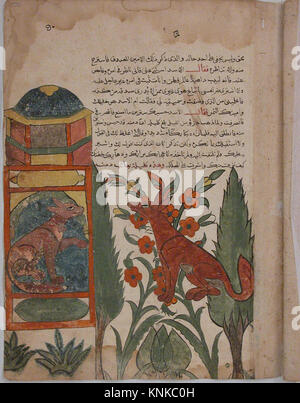 'Kalila Visits the Imprised Dimna', Folio from a Kalila wa Dimna, second quart du 16e siècle, Attriburted to Gujarat, Inde, probablement basé sur un original égyptien, Medium : encre et aquarelle opaque sur papier Banque D'Images