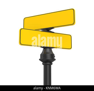 Blank Street Sign Isolated Banque D'Images