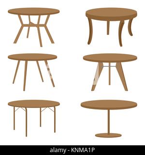 Ensemble d'icônes table Illustration de Vecteur