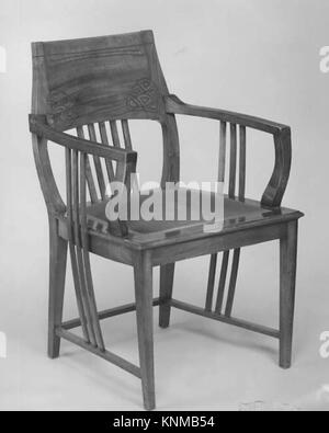 Fauteuil : Designer : Joseph Maria Olbrich (autrichien, Opava 1867–1908 Düsseldorf), 1898, Medium : Bois Banque D'Images