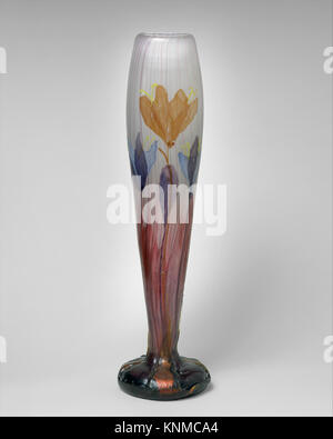 Vase d'automne Crocus, Emile Gallé (Nancy 1846–1904 Nancy), Fabricant : établissements Gallé, ca. 1900, médium : verre Banque D'Images