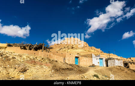 Avis de Chenini, village berbère fortifié dans le sud de la Tunisie Banque D'Images