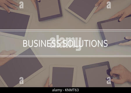 BUSINESS SOLUTIONS Business Concept Concept. Banque D'Images