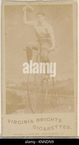 48, à partir de la carte fille de la série Les cyclistes (N49) pour les cigarettes Virginia Brights RENCONTRÉ DP831766 418836 Banque D'Images