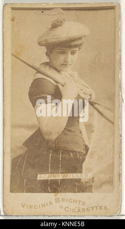 Carte à collectionner mettant en vedette Agnes Miller de la série Actors and Actress N45 type 1, émise pour Virginia Brights cigarettes comme illustration de collection. Banque D'Images
