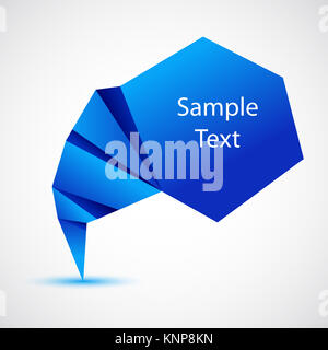 Illustration du discours abstrait bulle sur fond blanc Banque D'Images