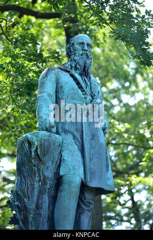 Monument, gymnastique père Friedrich Ludwig Jahn, hare's moor, Neukölln, Berlin, Allemagne, Denkmal, Turnvater Friedrich Ludwig Jahn, Hasenheide, Deuts Banque D'Images