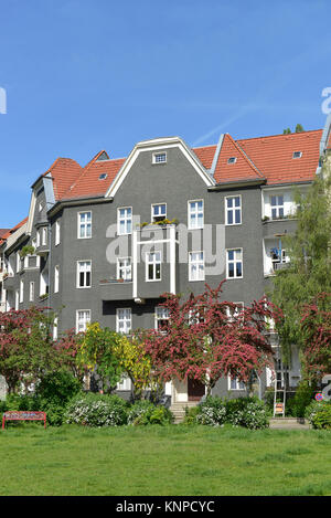 Construction ancienne, place Cosima, Friedenau, cour du temple montagne nice, Berlin, Allemagne, Altbauen Cosimaplatz Tempelhof-Schoeneberg,,, Deutschland Banque D'Images