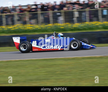 Peter Williams, Tyrrell Cosworth 009, l'effet de sol, Grand Prix, démo, Goodwood 74e réunion des membres, mars 2016, 74ème réunion des membres, les voitures, le circuit Banque D'Images