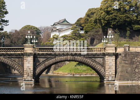 L'Seimon Stonebridge, l'entrée du Palais Impérial, Tokyo, Japon Banque D'Images