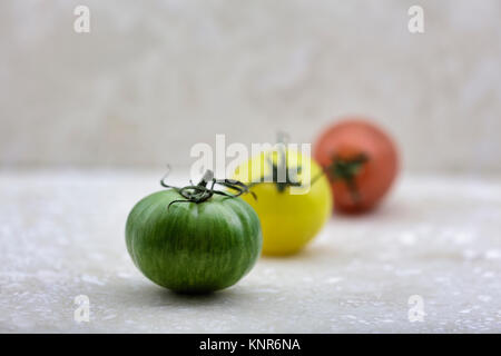 Différents types de tomates du patrimoine Banque D'Images