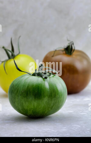 Différents types de tomates du patrimoine Banque D'Images