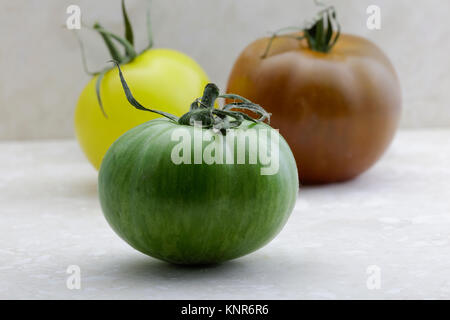 Différents types de tomates du patrimoine Banque D'Images