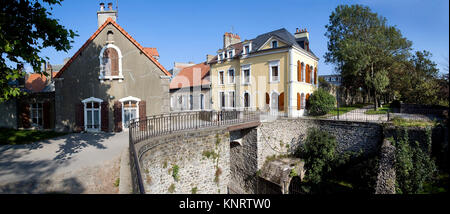 Boulogne-sur-Mer (nord de la France) : remparts de la vieille ville. Fortifications et propriétés Banque D'Images