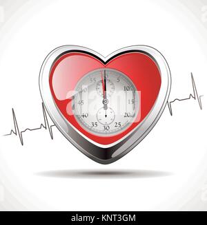 Concept L'hypertension - coeur - illustration stock Healty Illustration de Vecteur