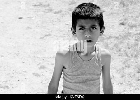 Les enfants de Jerash - 21/04/2017 - Jordanie / Amman - Sguardi Aridi par Ali Raffaele Matar tourné en avril 2017 - optimiste yeux des enfants du désert Banque D'Images