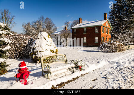 Riverton Riverton neige, New York, USA Banque D'Images