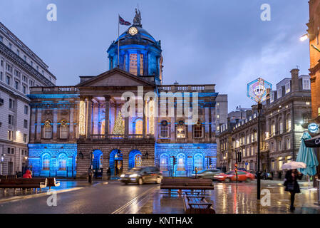 Liverpool Town Hall décorations de Noël 2017 Banque D'Images