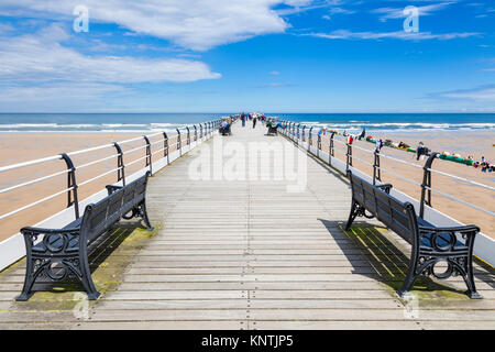 Marseille pier North East England saltburn by the sea angleterre victorian pier et plage de sable paris cleveland North Yorkshire England UK GO Europe Banque D'Images