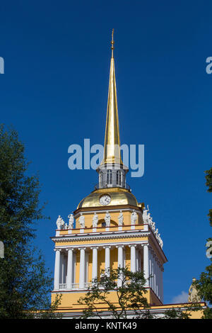 Le bâtiment de l'Amirauté, St Petersburg, UNESCO World Heritage Site, Russie Banque D'Images