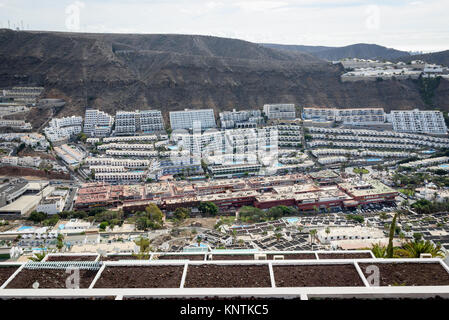 Le village de Puerto Rico de Gran Canaria Banque D'Images