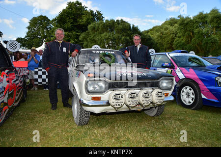 Dave Watkins, John Milner, Ford Escort Twin Cam, YVW 591 F, Goodwood Festival of Speed, en 2014, en 2014, Christian Jacq, lauréats, voitures, Championnat, Fest Banque D'Images