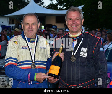 Dave Watkins, Bill Gwynne, Ford Escort Twin Cam, YVW 591 F, Goodwood Festival of Speed, en 2014, en 2014, Christian Jacq, lauréats, voitures, Championnat, Fest Banque D'Images