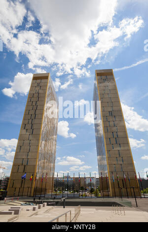 Office Tower Cour européenne de justice, Bâtiment de l'UNION EUROPÉENNE, Plateau du Kirchberg, Centre européen, la Ville de Luxembourg, Luxembourg, Benelux Banque D'Images