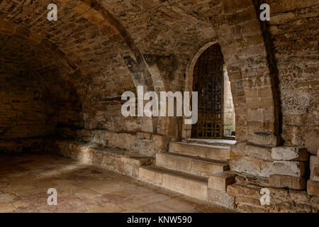 Pre-Romanesque église du huitième siècle, Santa Maria del Naranco, ancien palais que le roi Ramiro J'avais construit à Oviedo, capitale du royaume de Banque D'Images