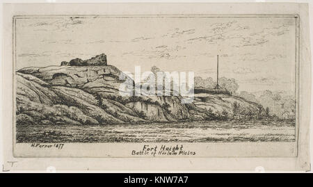 Fort Haight- bataille des plaines de Harlem (scènes de l'ancien New York) a rencontré l'artiste : DP818537 380992 Henry Farrer, American, Londres 1844 ?1903 New York, Fort Haight/ Bataille de Harlem (plaines de scènes de vieux New York), 1877, gravure, plaque : 2 15/16 x 5 7/8 in. (7,5 x 15 cm) Fiche technique : 3 x 7/16 6 5/16 in. (8,8 x 16,1 cm). Le Metropolitan Museum of Art, New York. L'Edward W. C. Arnold Collection de New York imprime, Cartes et images, Legs d'Edward W. C. Arnold, 1954 (54.90.930) Banque D'Images