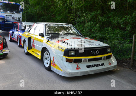 Hannu Mikkola, Audi Sport Quattro S1, Goodwood FoS 2015, 2015, Classic, animation, intrépide, Festival of Speed, Flat Out, FoS, Goodwood, Goodwood Banque D'Images