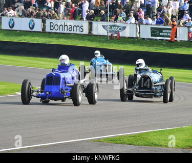 ERA Vs Bugatti, Goodwood Trophy, Goodwood Revival en 2014, en 2014, Christian Jacq, Goodwood Revival, Goodwood Revival 2014, Goodwood Revival 2014 Vendredi Goodwo Banque D'Images