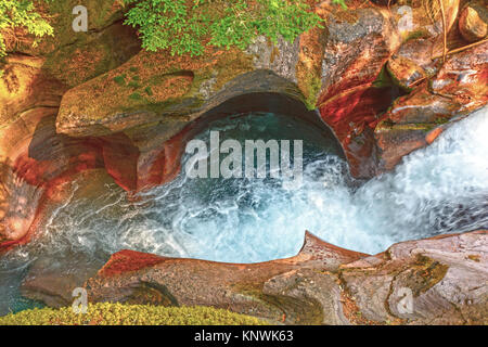 Avalanche colorés Creek Canyon dans le parc national de Glacier dans le Montana Banque D'Images