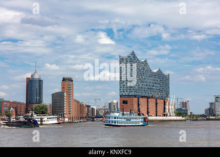 Blick zu Hamburger Hafencity Banque D'Images