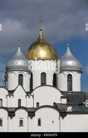 La Cathédrale Sainte-Sophie, Kremlin, UNESCO World Heritage Site, Veliki Novgorod, Novgorod, Russie Banque D'Images