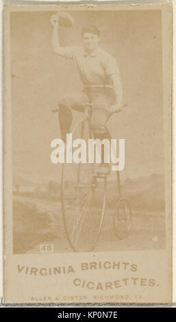 48, à partir de la carte fille de la série Les cyclistes (N49) pour les cigarettes Virginia Brights RENCONTRÉ DP831766 418836 Banque D'Images