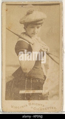 Carte représentant Agnes Miller de la série acteurs et actrices N45 type 1, émise pour Virginia Brights cigarettes comme publicité de collection. Banque D'Images