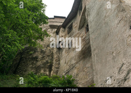 Mur extérieur du château d'Orava Banque D'Images