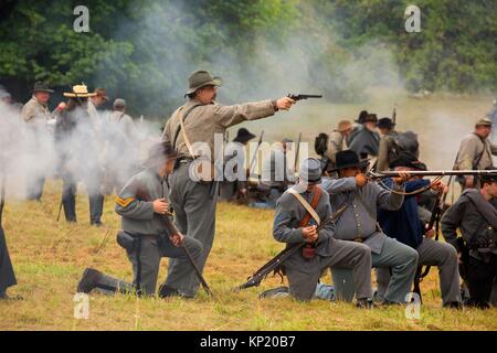Photo Teintée Soldats Confédérés – Fort Atlanta, Géorgie – Guerre Civile – Reproduction