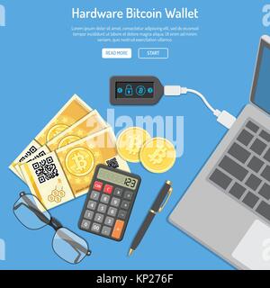 Devise Crypto technologie concept bitcoin Illustration de Vecteur