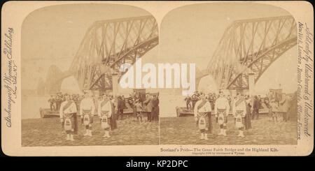 -Groupe de 7 Stéréogramme Vue sur le pont du Forth, Queensferry, Écosse- RENCONTRÉ DP74945 288140 Banque D'Images