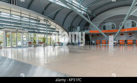 Karlovy Vary, République Tchèque - 7 septembre 2017. L'intérieur de l'aéroport de Karlovy Vary nouvel aéroport. République tchèque. Banque D'Images