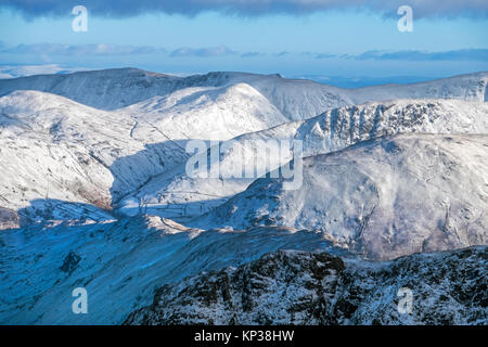 L'Est de la lande du Lake District - Le Knott, lever haut, High Street,Gray Crag, Hartsop Dodd - en hiver Banque D'Images