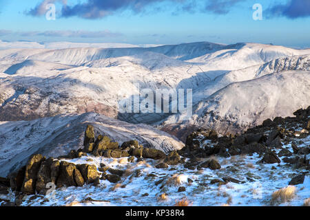 L'Est - Hayeswater,Fells Le Knott,High Street,haute soulever, Gris Crag, Rampsgill - Tête en hiver, vu freom St Sunday Crag. Lake District Banque D'Images