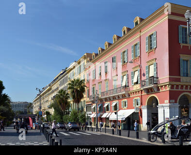 Nice, France - 27 septembre 2017 : Panorama de l'architecture de Nice, Côte d'Azur, Provence, France. Banque D'Images