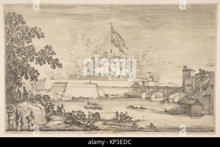 Le Château Sant' Angelo RENCONTRÉ DP818093 377675 Artiste : Stefano della Bella, Italien, Florence 1610 ?1664 Florence, Castel Sant' Angelo, ca. 1634, gravure, feuille : 8 1/4 ? 13 3/8 in. (21 ? 33,9 cm). Le Metropolitan Museum of Art, New York. Legs de Grace M. Pugh, 1985 (1986.1180.573) Banque D'Images